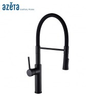 European Hot Cold Water Grifos De Cocina Single Handle Black Brass Kitchen Sink Faucet Mixer Tap